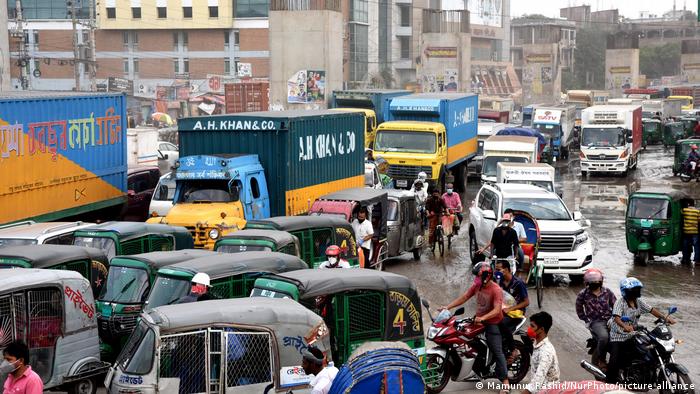Traffic jam in Dhaka, Bangladesh
