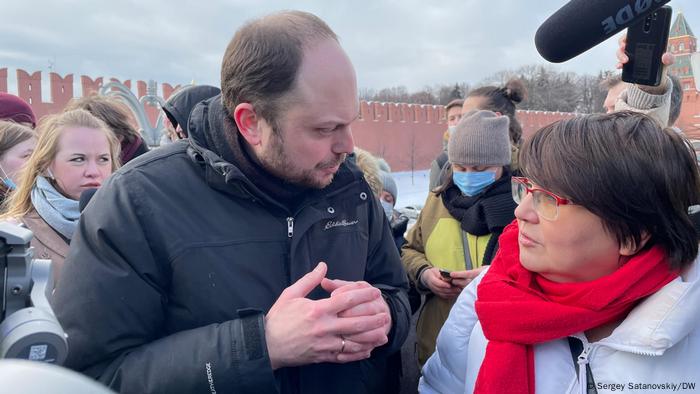 Russland | Gedenktag Boris Nemzow in Moskau | Vladimir Kara-Mursa und Julia Galjamina