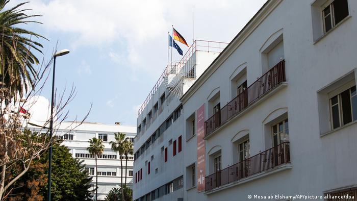 Exterior of the German embassy in Rabat, Morocco. 