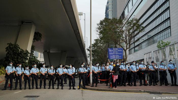 Hong Kong police warn protesters