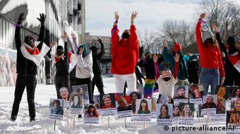 Акция в поддержку женщин-политзаключенных в Минске 14 февраля 2021 года