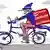 Доставщик на велосипеде везет санкции США за арест Навального - карикатура Сергея Елкина 