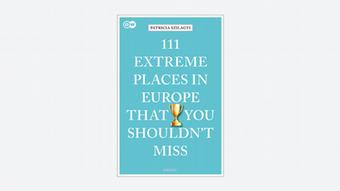 Book cover | Extreme places in Europe that you shouldn't miss written in white on a pale blue background