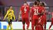 Les joueurs bavarois célèbrent devant un Mats Hummels dépité Les joueurs bavarois célèbrent devant un Mats Hummels dépité