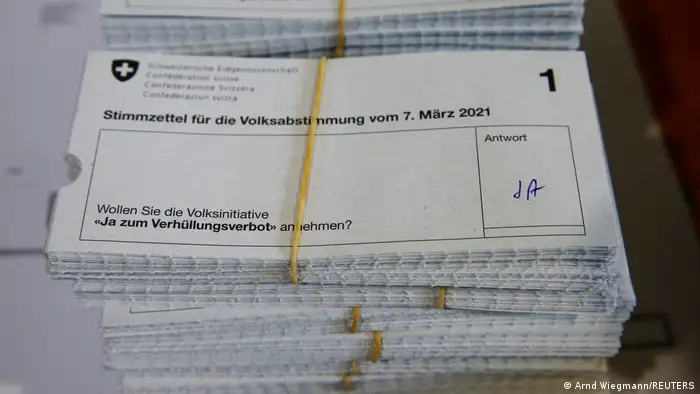 Abstimmung über Verhüllungsverbot in der Schweiz