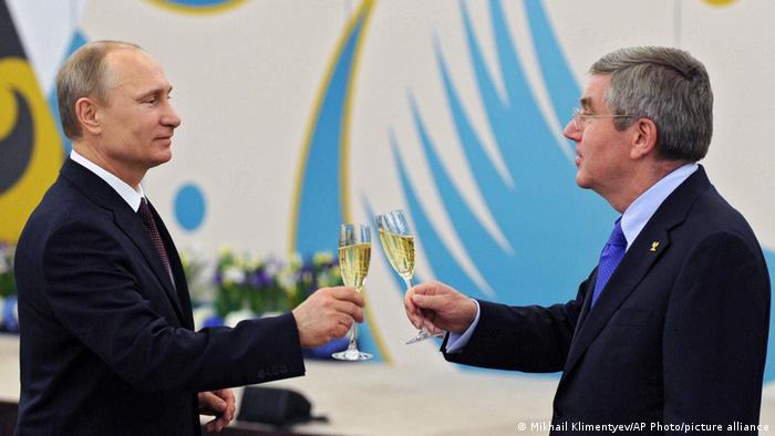 Russland Olympia 2014 Putin Thomas Bach IOC