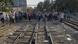 Anti-coup protesters in Mandalay block a railroad line last month Anti-coup protesters in Mandalay block a railroad line last month