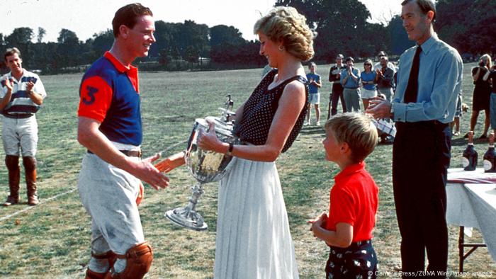 Lady Diana laughing with James Hewitt