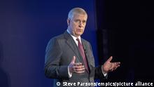 Epstein investigation. File photo dated 12/6/19 of the Duke of York as he hosted a Pitch@Palace event at Buckingham Palace in London. A lawyer representing alleged victims of Jeffrey Epstein has branded it outrageous that a year has passed since the Duke of York publicly promised to co-operate with the US authorities. Issue date: Friday November 20, 2020. Andrew - the Queen's second son - stepped down from public life on November 20 2019, following the fallout from his disastrous Newsnight interview about his friendship with convicted sex offender Epstein. See PA story ROYAL Andrew. Photo credit should read: Steve Parsons/PA Wire URN:56705280