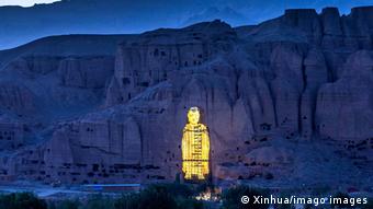 Destruction of Buddha statues in Bamiyan | Projection of former Buddha statue
