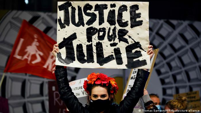 Feministische Proteste in Frankreich | Gerechtigkeit für Julie