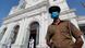 A police officer stands guard in front of St. Anthony Church in Colombo, Sri Lanka on the anniversary of the 2019 Easter bombings A police officer stands guard in front of St. Anthony Church in Colombo, Sri Lanka on the anniversary of the 2019 Easter bombings