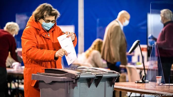 Voters in the Netherlands cast their ballots in Eindhoven