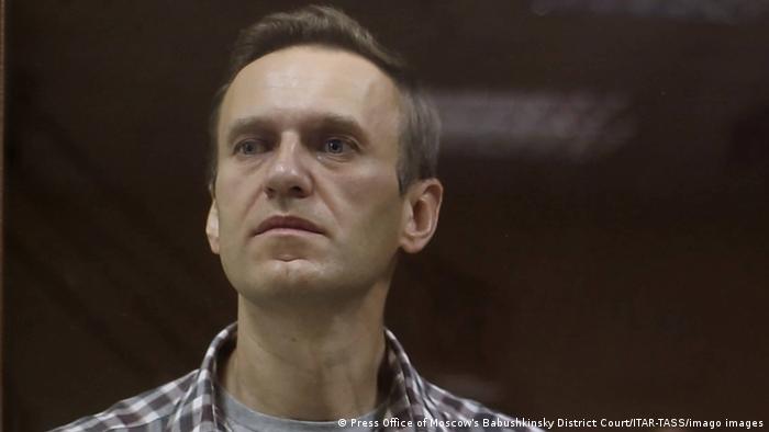 Оппозиционный политик Алексей Навальный в суде, февраль 2021 года