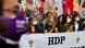 Protesters holding a banner for the HDP during a march in Istanbul Protesters holding a banner for the HDP during a march in Istanbul