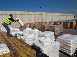 Hilfsgüter für den Gaza-Streifen (Foto: AP)
