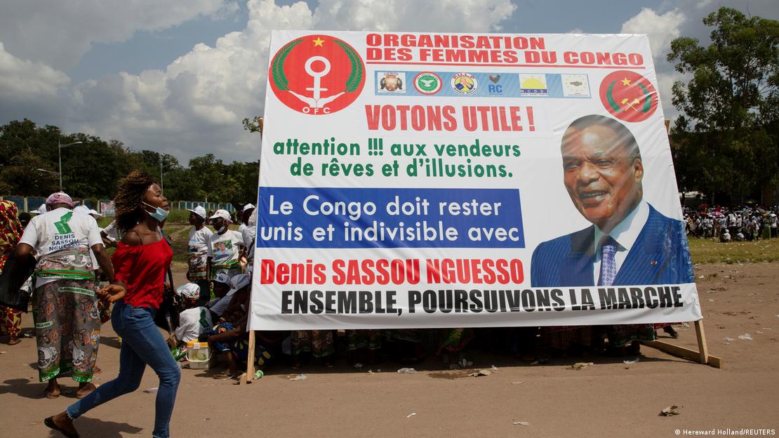 Affiche électorale de Sassou Nguesso au Congo-Brazzaville