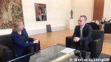 Berlin Heiko Maas Aussenminister und Rosalia Romaniec