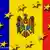 DW-Fotomontage. Symbolbild Dialog Zusammenarbeit EU Europäische Union und Moldawien oder Moldau (offiziell auf Rumänisch Republica Moldova, deutsch Republik Moldau)
