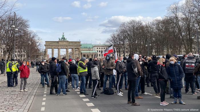 Extremistas del movimiento de Reichsbürger, en Berlín.