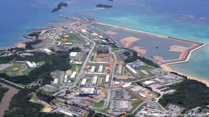 图为日本冲绳的美军基地