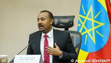30.11.2020***In this file photo taken on November 30, 2020 Ethiopian Prime Minister Abiy Ahmed speaks at the House of Peoples Representatives in Addis Ababa, Ethiopia, to respond to the Parliament on the current conflict between Ethiopian National Defence Forces and the leaders of the Tigray Peopleís Liberation Front (TPLF). - Ethiopian Prime Minister Abiy Ahmed said on March 23, 2021 his country did not want war with Sudan, as tensions over a contested region along their border spark fears of broader conflict. (Photo by Amanuel Sileshi / AFP)