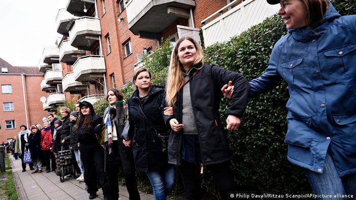 People protesting in Denmark at apartment over so-called 'ghettos'