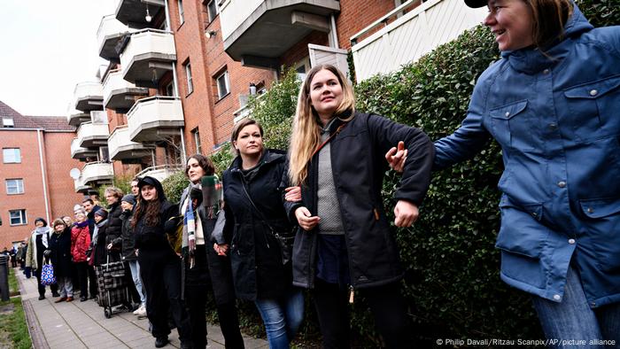 People protesting in Denmark at apartment over so-called 'ghettos'