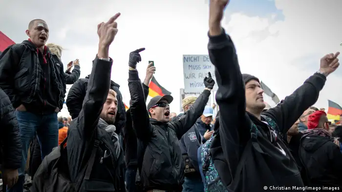 Deutschland Rechte Demonstranten