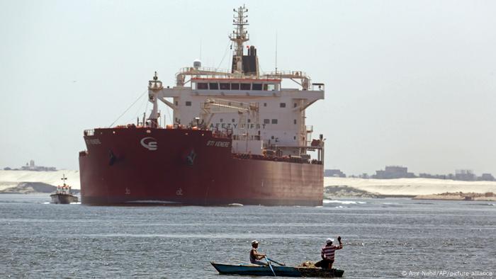 Egypt Shipping in the Suez Canal near Ismailia