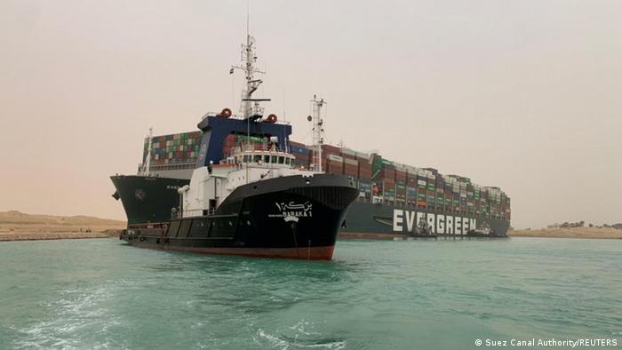 Ägypten Suezkanal | Blockade durch Containerschiff