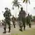 Soldados das Forças Armadas de Defesa de Moçambique (FADM) preparando-se para mais uma missão contra insurgentes em Palma, província de Cabo Delgado.
