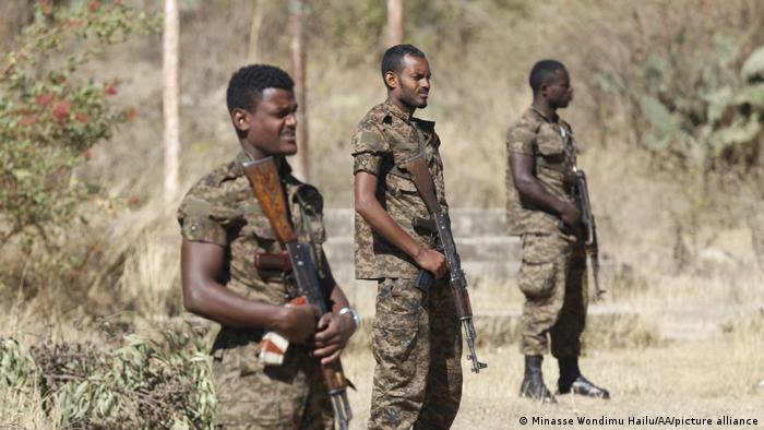 Soldados etíopes en Mekele.