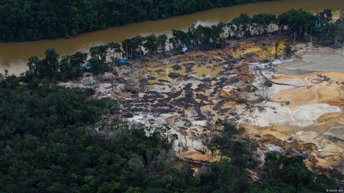 Área de garimpo na Terra Indígena Yanomami, em 2021