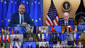 Videogipfel der EU-Staats- und Regierungschefs - Joe Biden