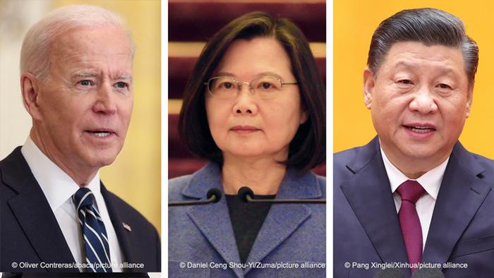 Bildkombo Joe Biden Tsai Ing-wen Xi Jinping