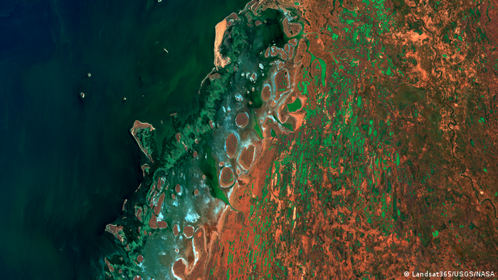 Satellitenbild von Australiens Westküste 