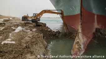 Ägypten Suezkanal - Containerschiff Ever Given blockiert