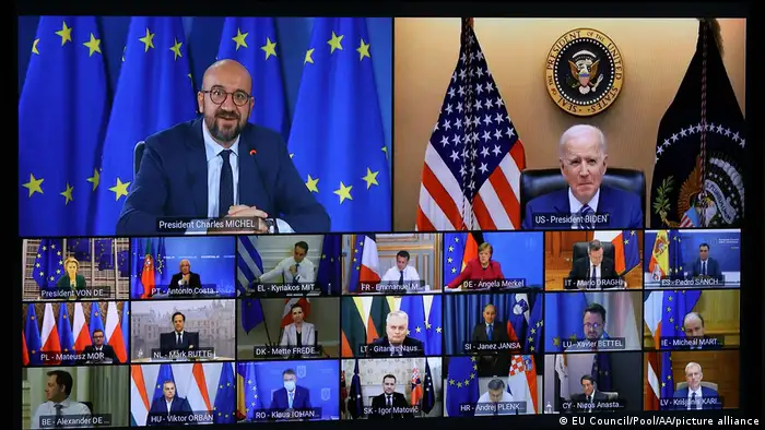 Weltspiegel | 26.03.2021 | EU Gipfel mit US Präsident Biden | Tableau
