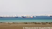 Ships are seen at the entrance of the Suez Canal, Egypt March 26, 2021. REUTERS/Mohamed Abd El Ghany