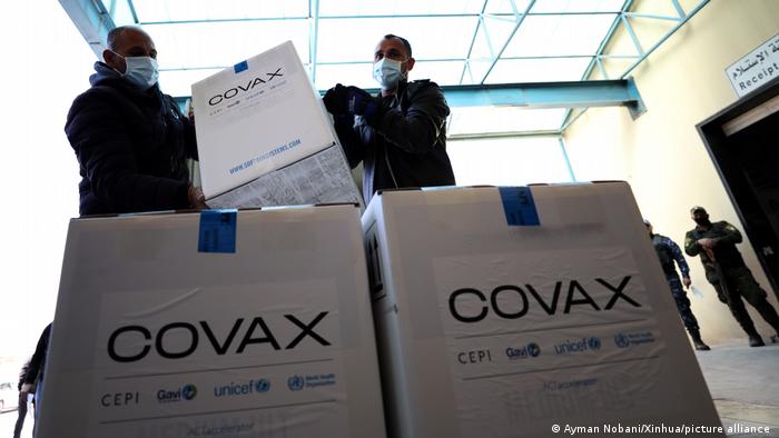 Palästina COVID-19 | COVAX Initiative | Ankunft der Impfstoffe