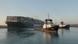 A view shows the container ship Ever Given after it was partially refloated after blocking the Suez Canal A view shows the container ship Ever Given after it was partially refloated after blocking the Suez Canal