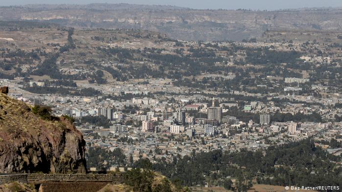 A general view shows the town of Adigrat, Tigray region