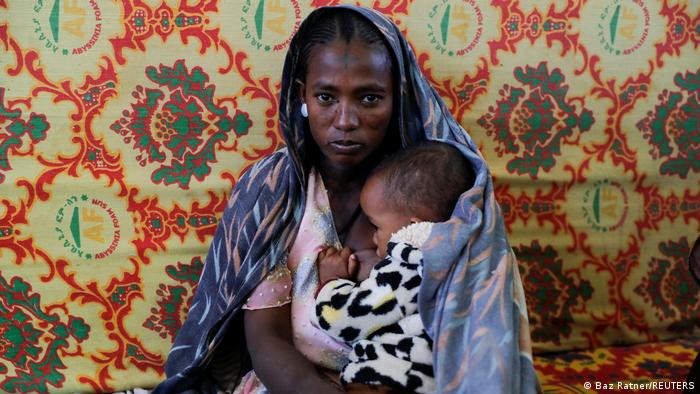 Woman and baby in Tigray region, Ethiopia