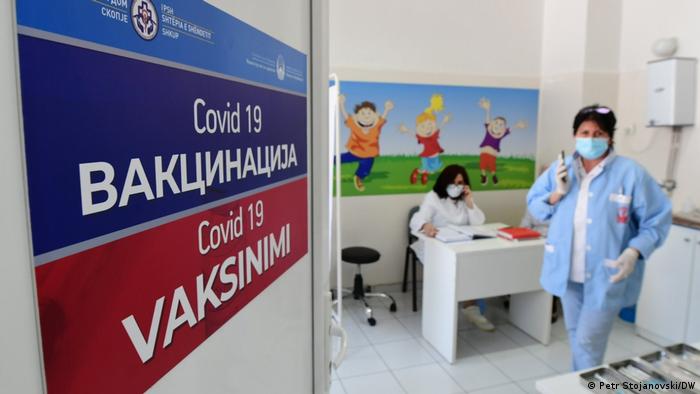Nord Mazedonien Corona Impfung in Skopje