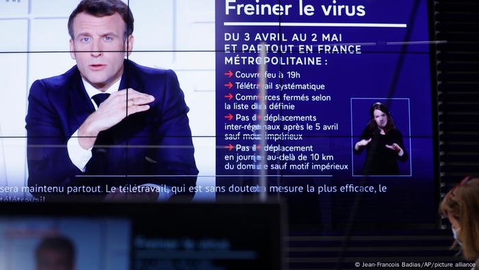 Macron anunció el 31 de marzo la ampliación de las medidas en Francia en un discurso televisado.
