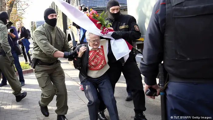 Protest-Ikone Nina Baginskaja wird in Belarus festgenommen.