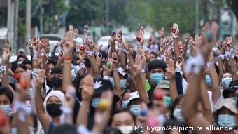 Myanmar | Ostereier Protestaktion gegen Militärputsch