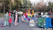Corona Pandemie in Kasachstan. Maskenpflicht in Almaty, April 2021 