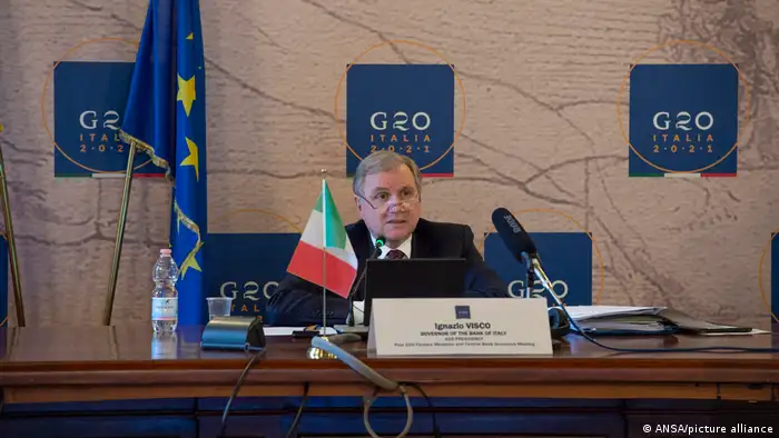 Italien G20 Finanzminister Treffen Daniele Franco Videokonferenz